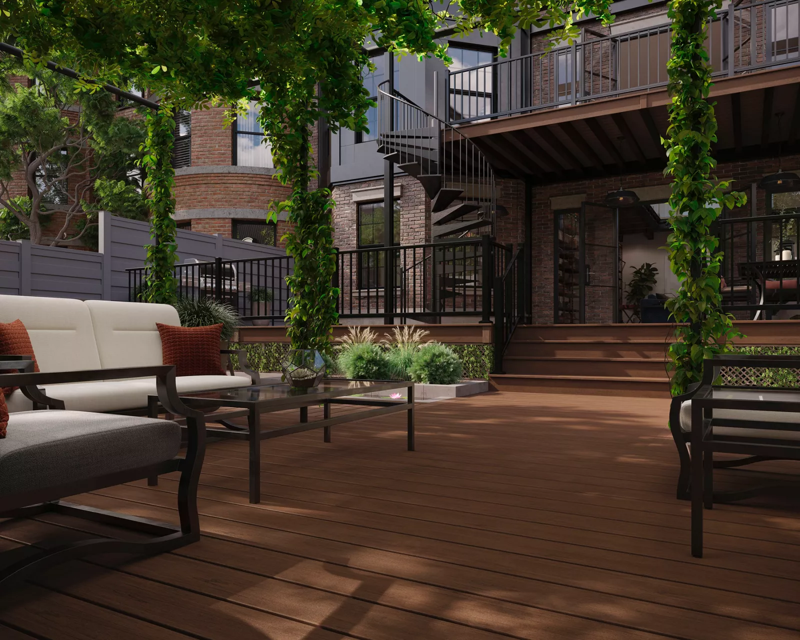 Trex Pebble Grey installed deck