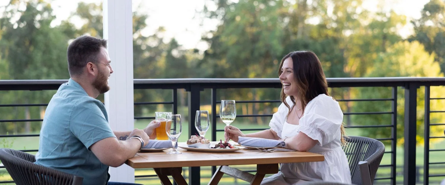 Signature rod rail at wine bar