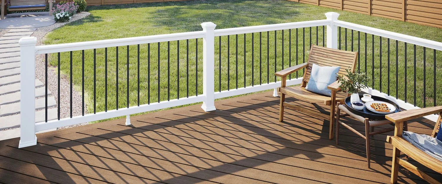 Select T-Rail railing from above